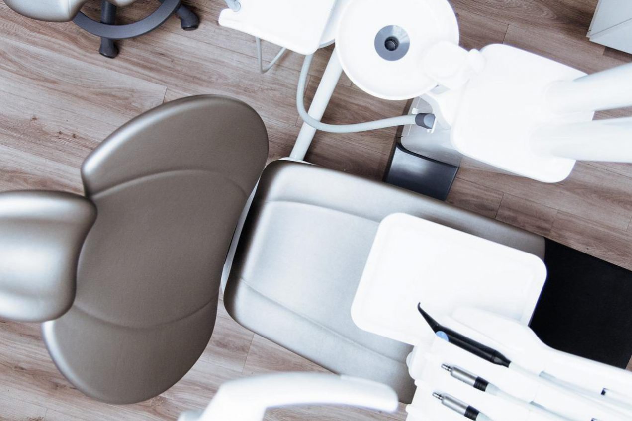 Empty dentist chair
