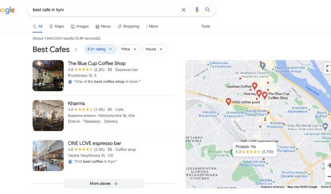 What is local SERP?