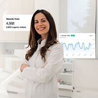 Growth analytics chart showing upward trends