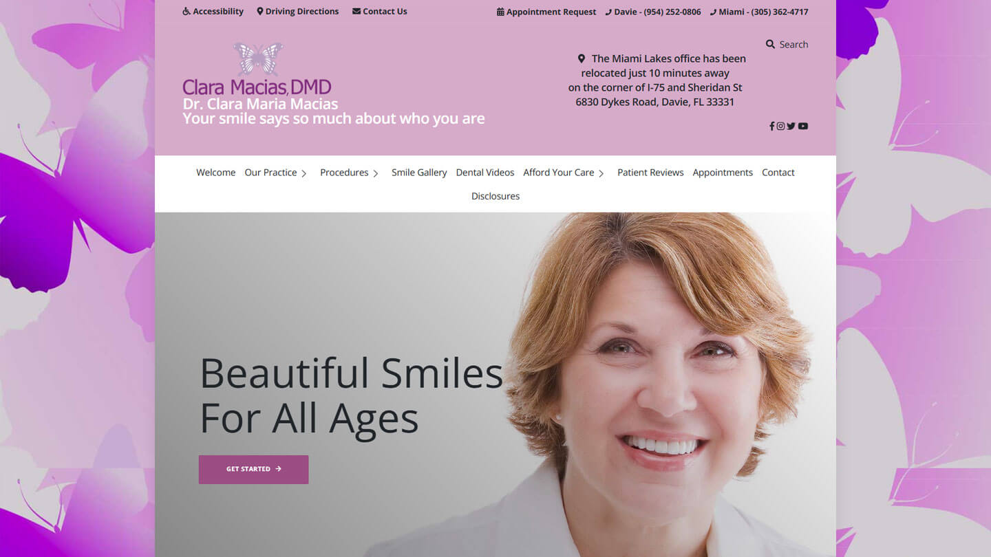 Old Dental Website Before ProSites