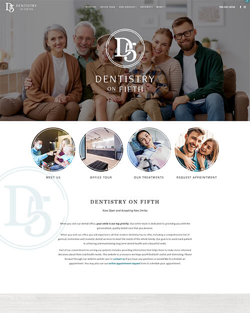 Endodontics website design example