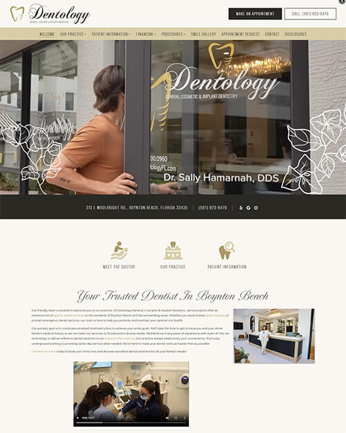 Custom Pro dental website example